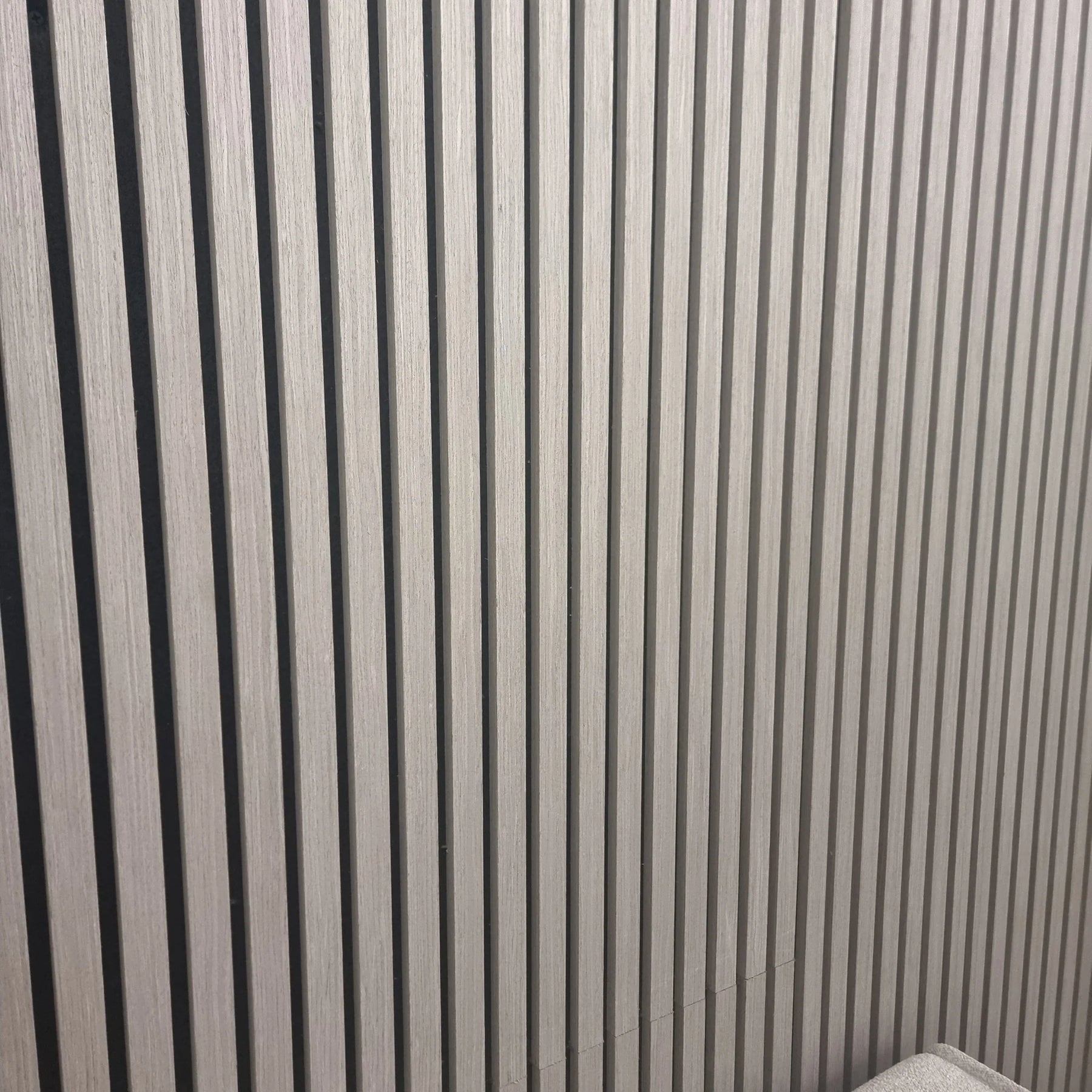 Ash Grey Real Wood Acoustic Slatted Wall Panels