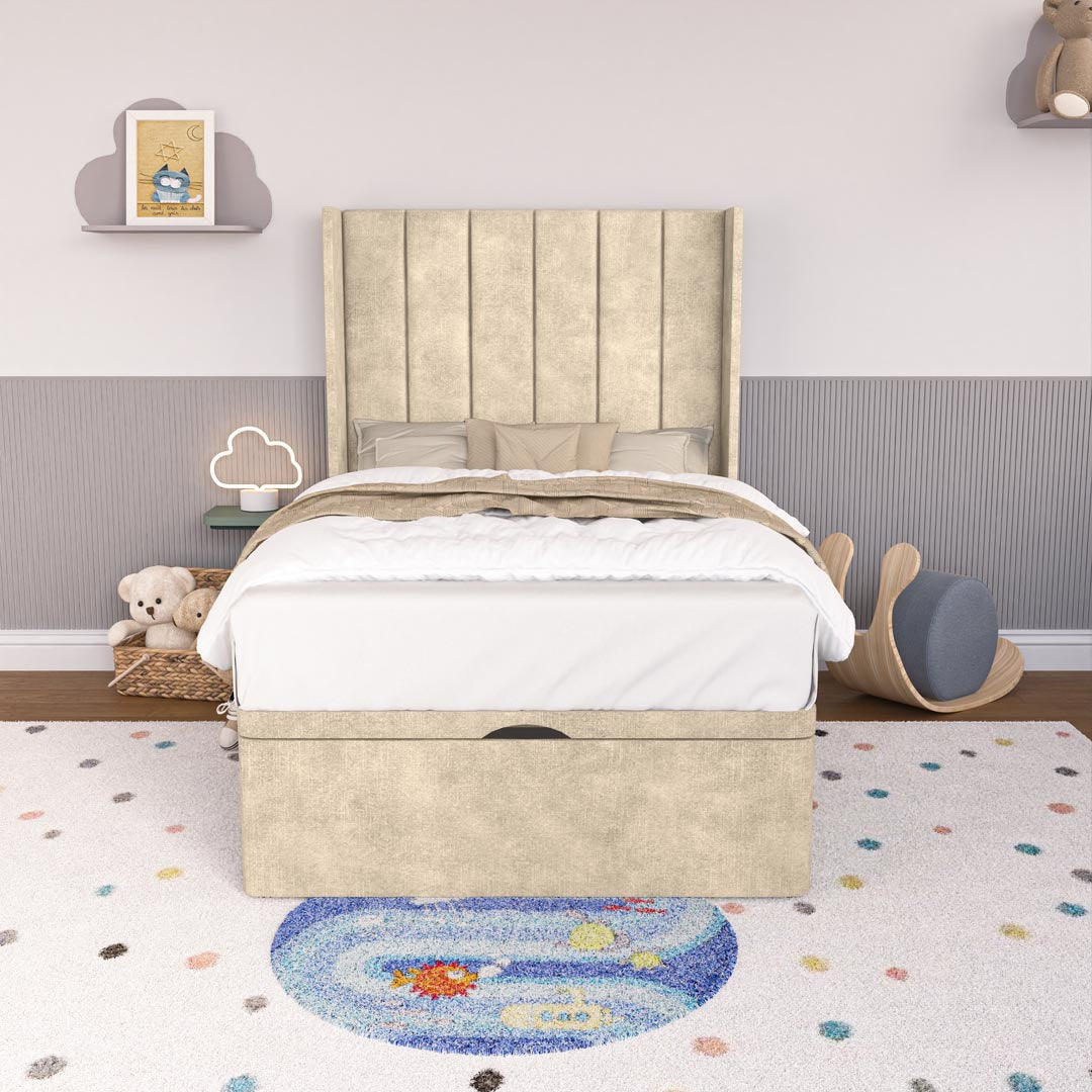 Prague Kids Wingback Ottoman Divan Bed
