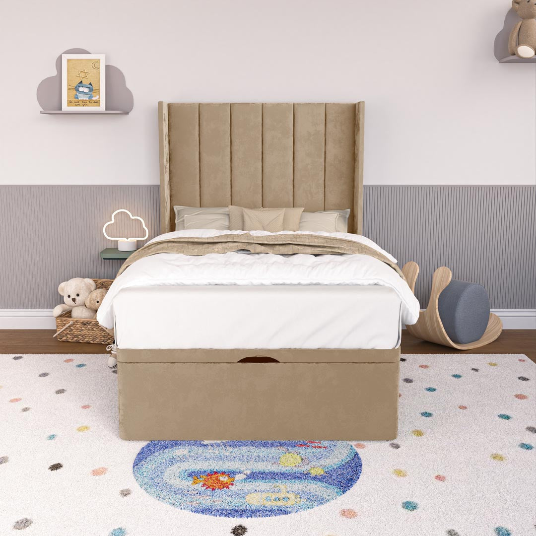 Prague Kids Wingback Ottoman Divan Bed