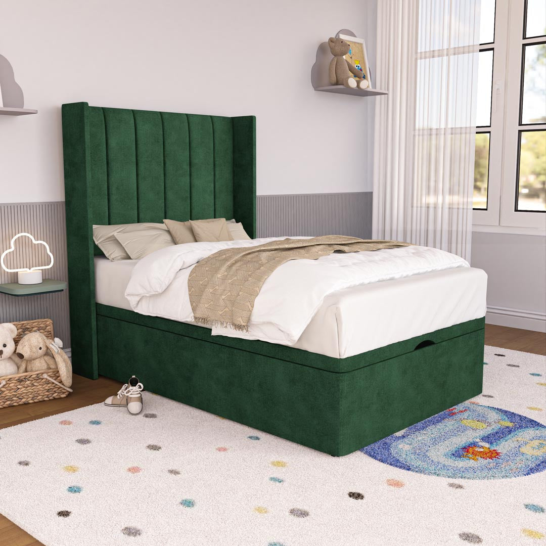 Prague Kids Wingback Ottoman Divan Bed