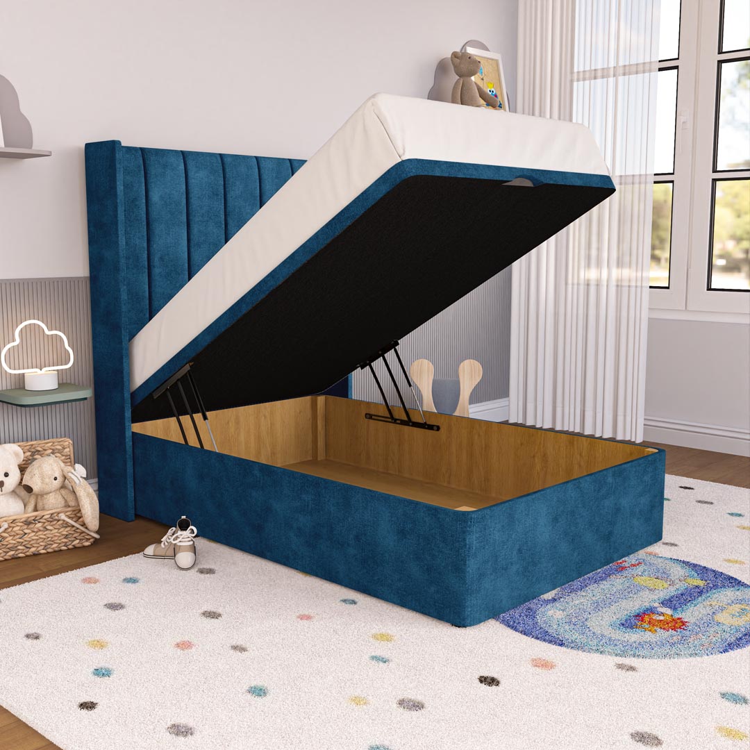 Prague Kids Wingback Ottoman Divan Bed