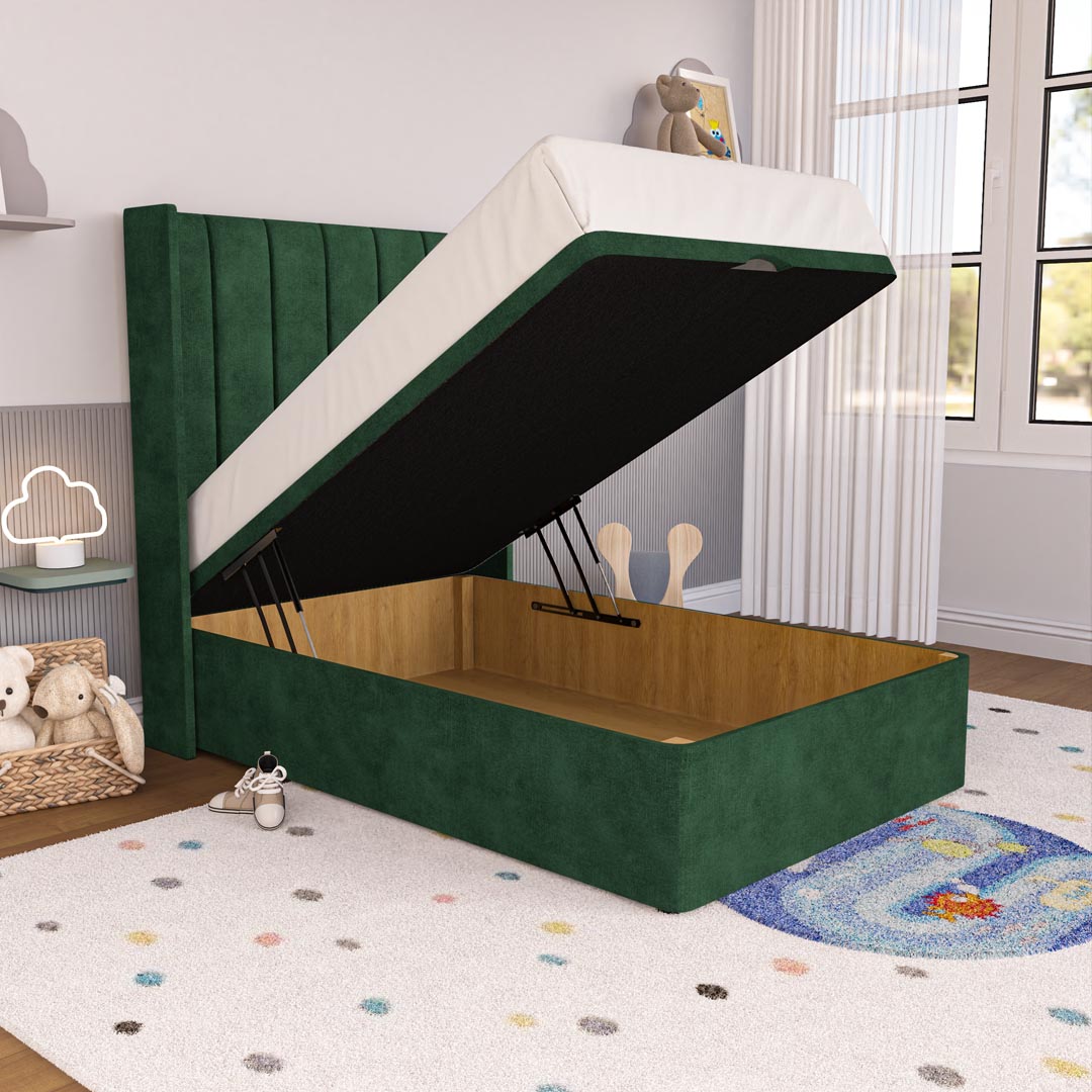 Prague Kids Wingback Ottoman Divan Bed
