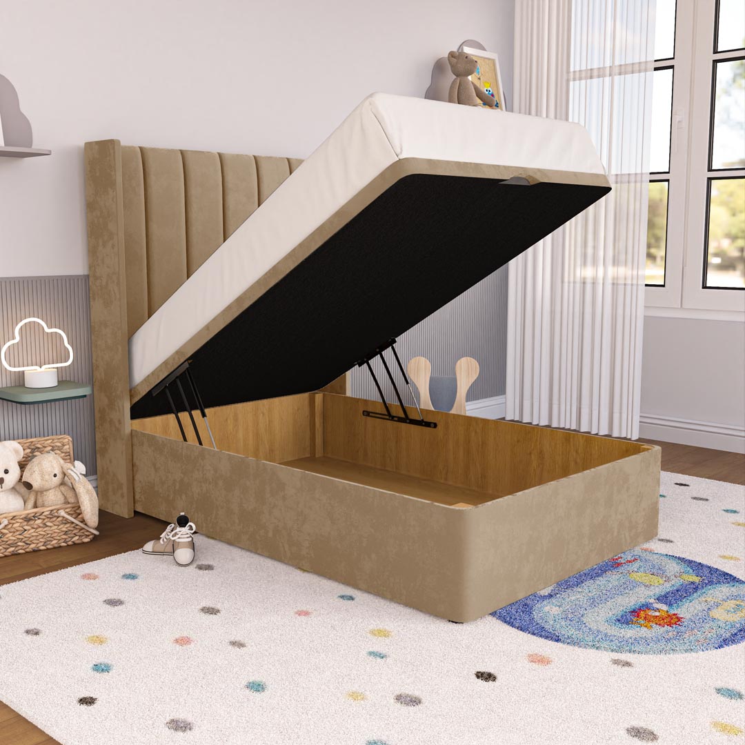 Prague Kids Wingback Ottoman Divan Bed