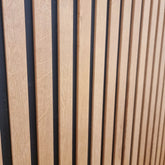 Light Oak Wood Effect Slatted Wall Panels