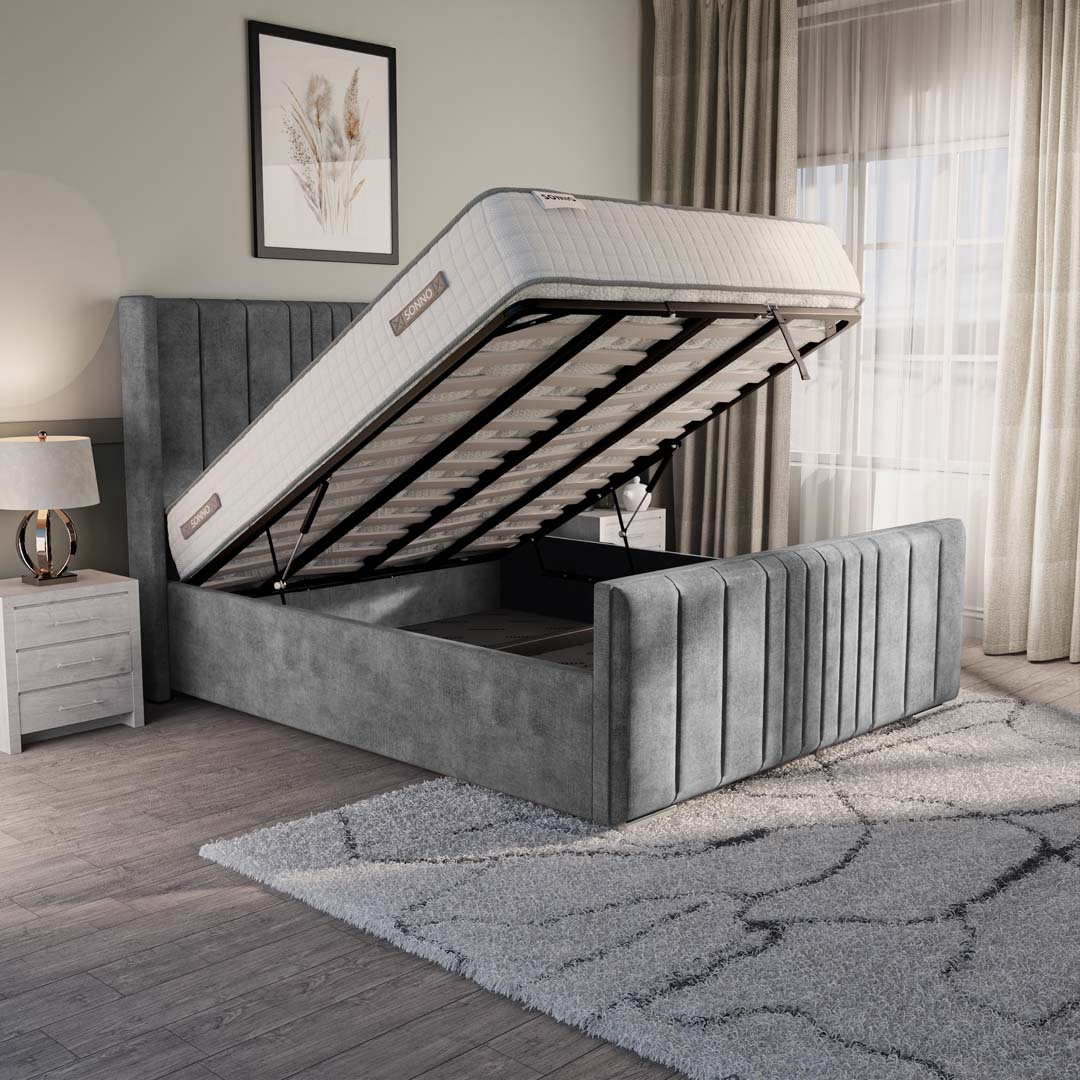 Cambridge Upholstered Ottoman Bed