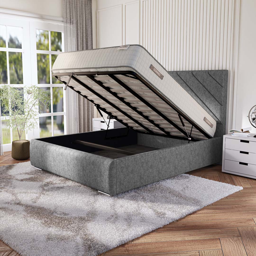 Chicago Upholstered Ottoman Bed