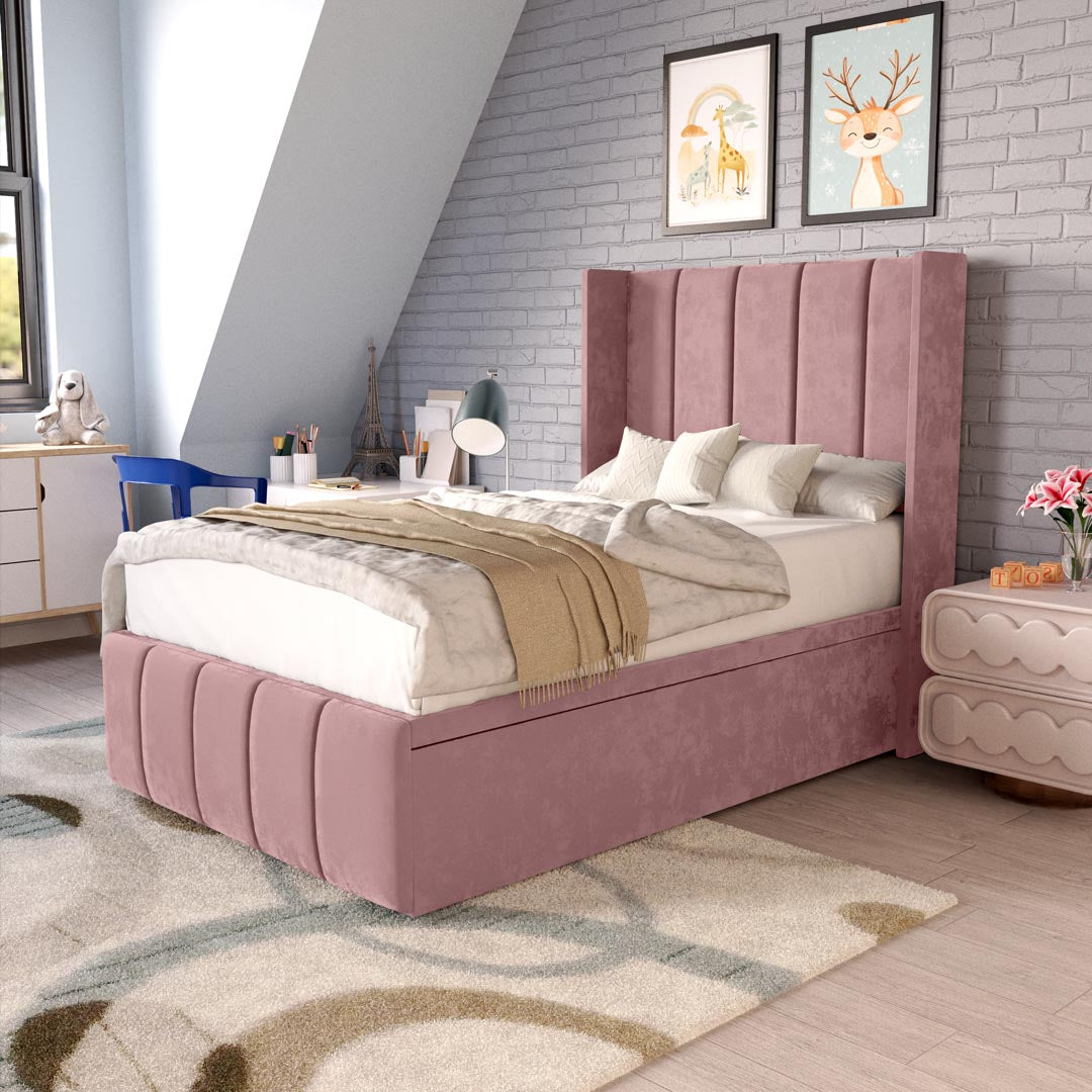 Cidra Kids Wingback Ottoman Divan Bed