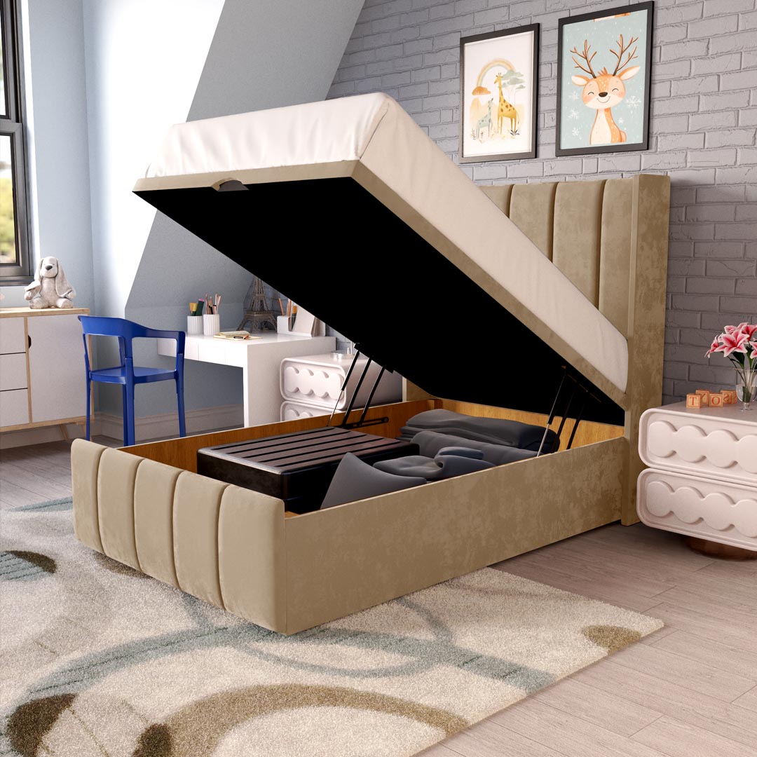 Cidra Kids Wingback Ottoman Divan Bed