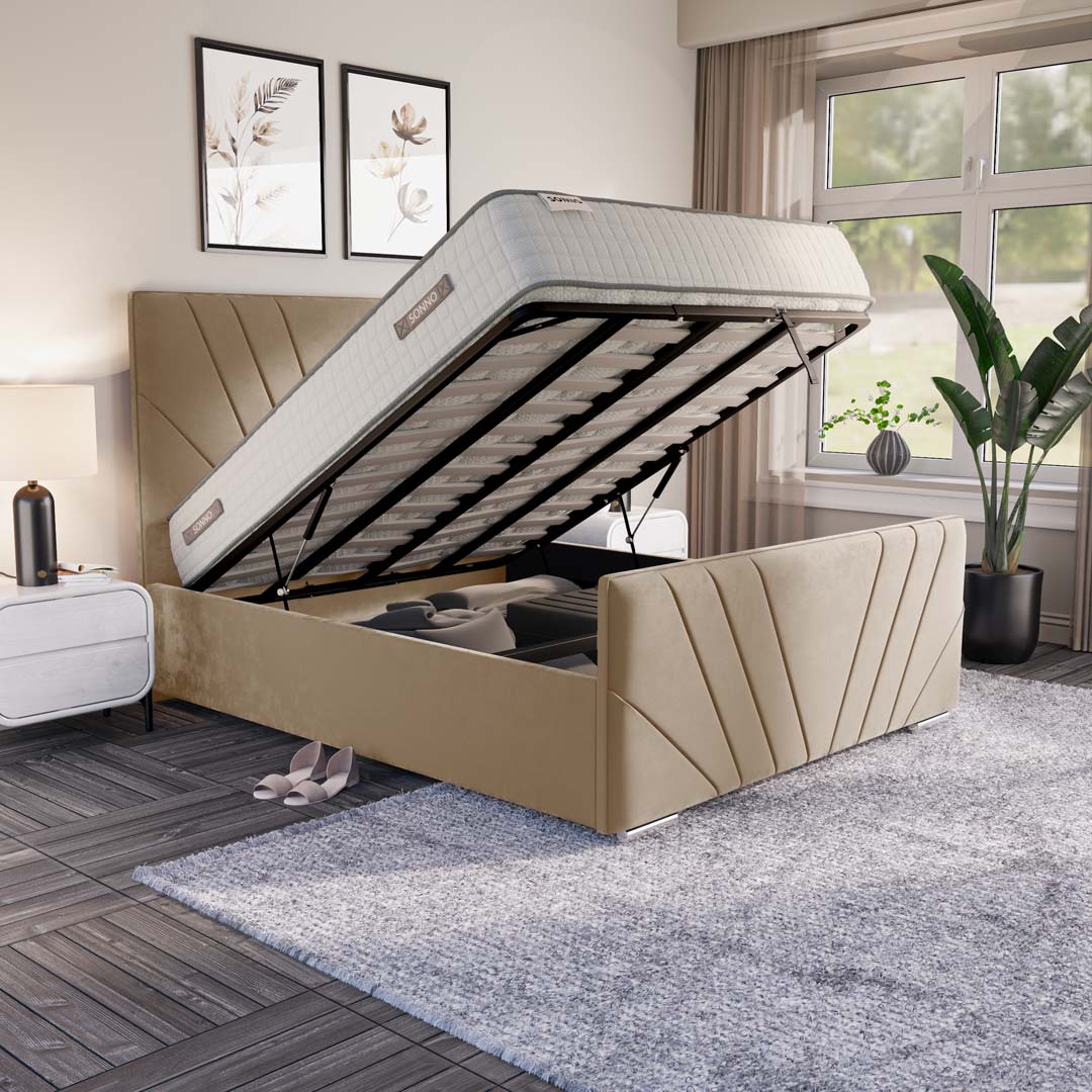 Fiji Sunrise Upholstered Ottoman Bed