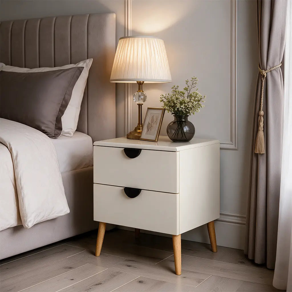 Florence Bedside Table - Taupe