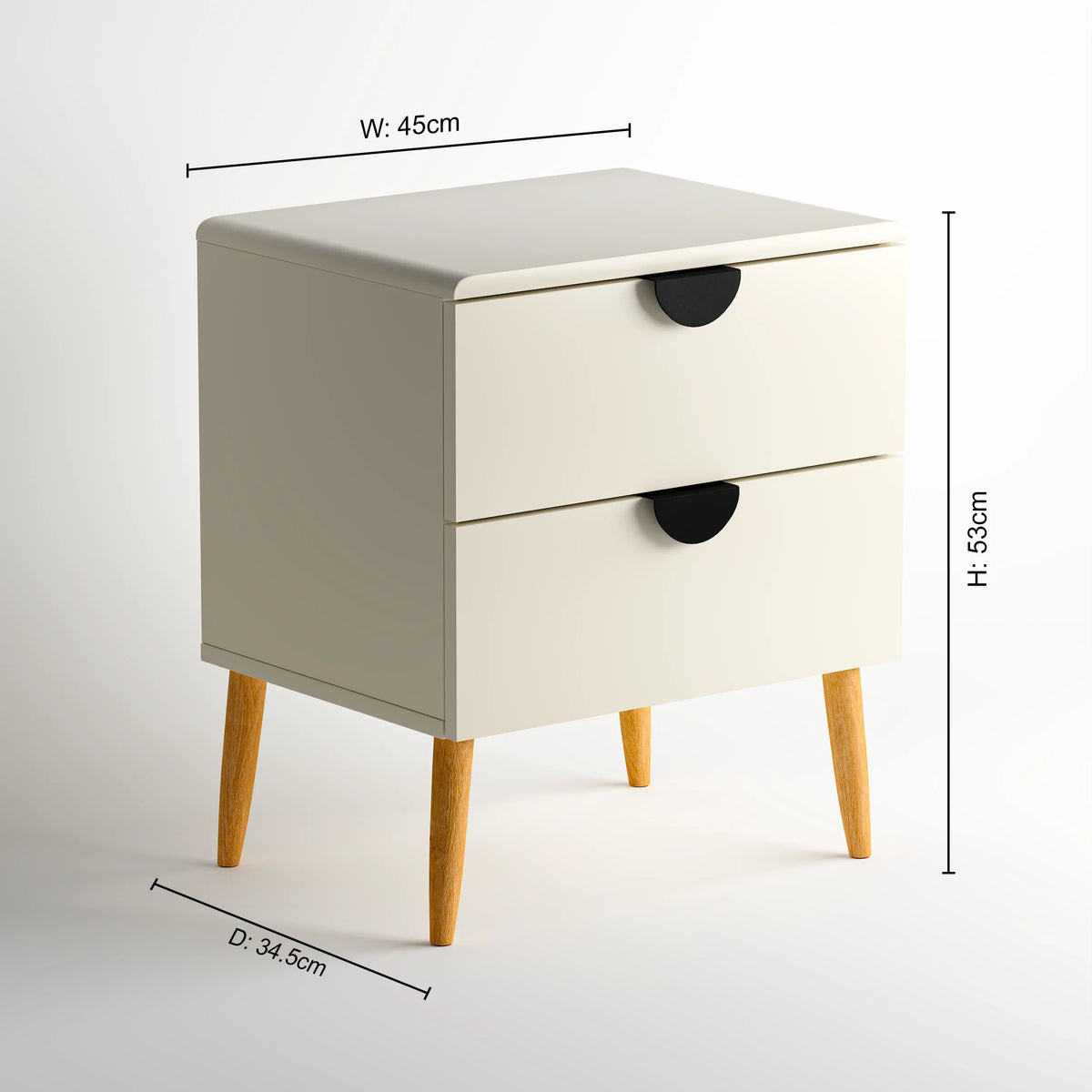 Florence Bedside Table - Taupe