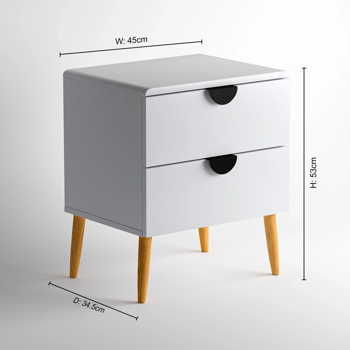 Florence Bedside Table - White