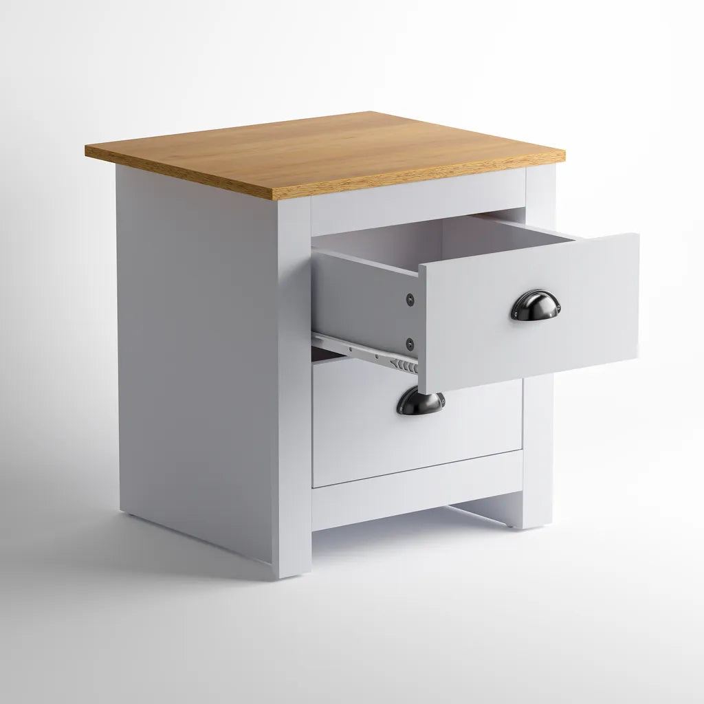 Chelsea Bedside Table - White