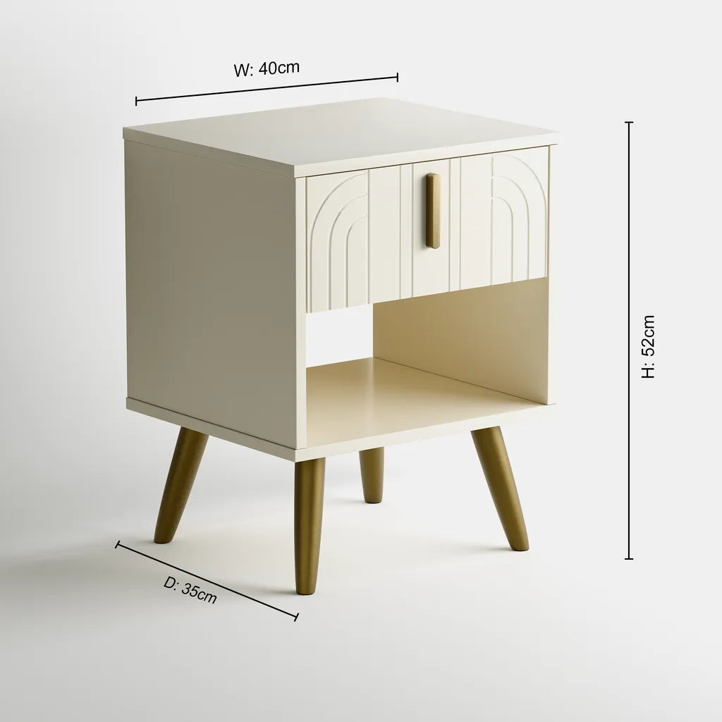 Sakura Bedside Table - Taupe