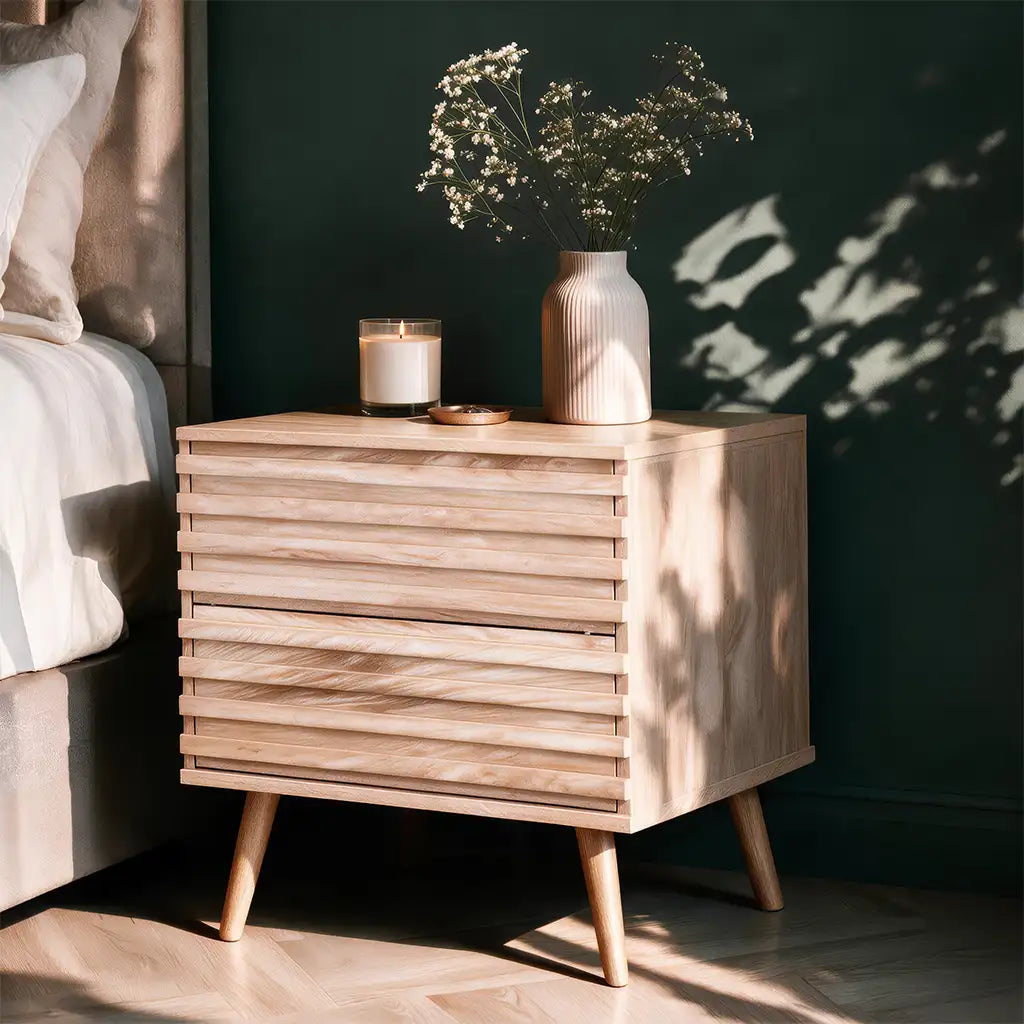 Isla Bedside Table - Natural