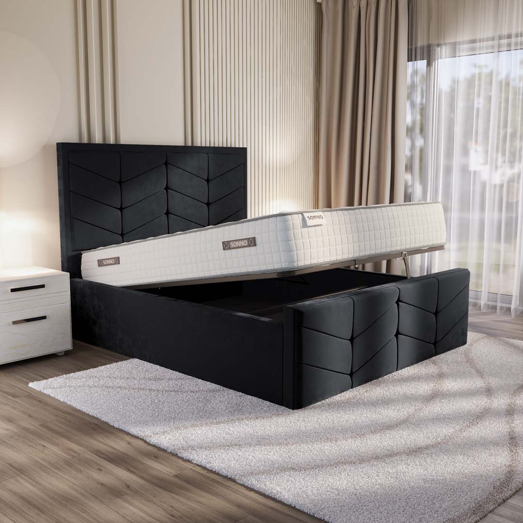 Lancaster Upholstered Ottoman Bed