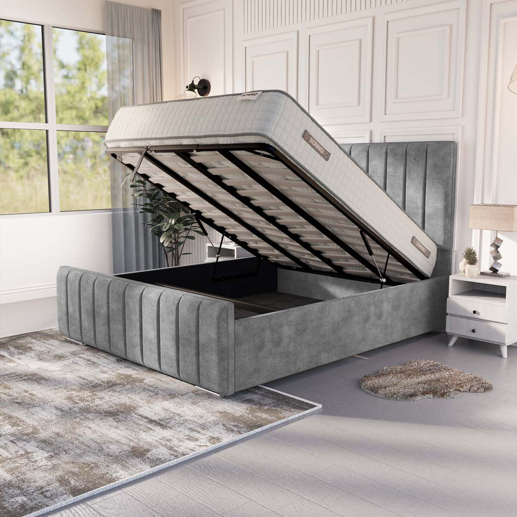 Lisbon Upholstered Ottoman Bed