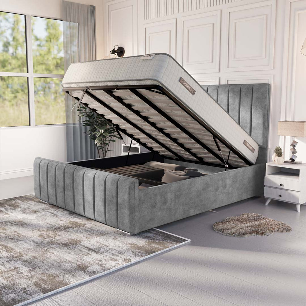 Lisbon Upholstered Ottoman Bed