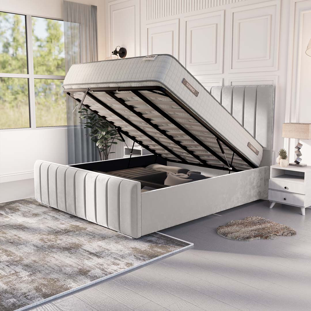 Lisbon Upholstered Ottoman Bed