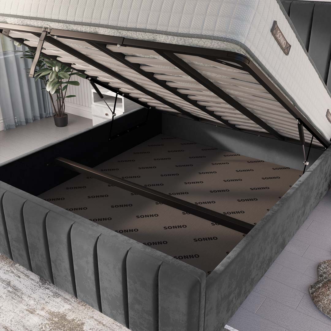 Lisbon Upholstered Ottoman Bed