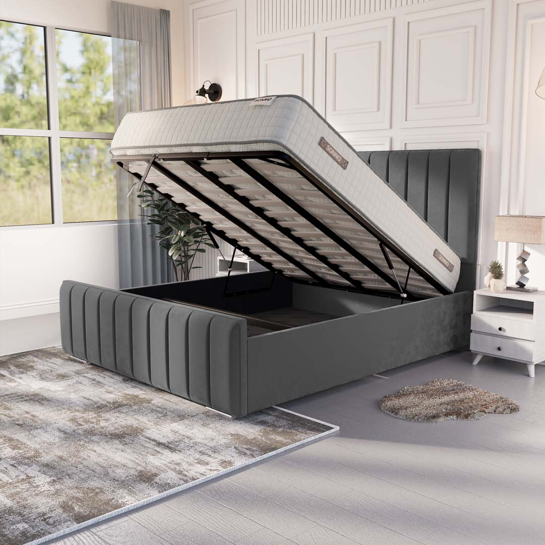 Lisbon Upholstered Ottoman Bed