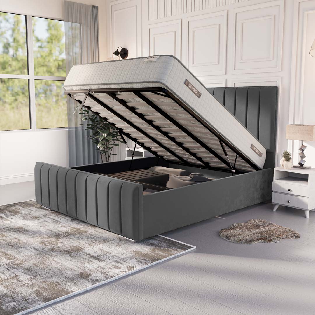 Lisbon Upholstered Ottoman Bed