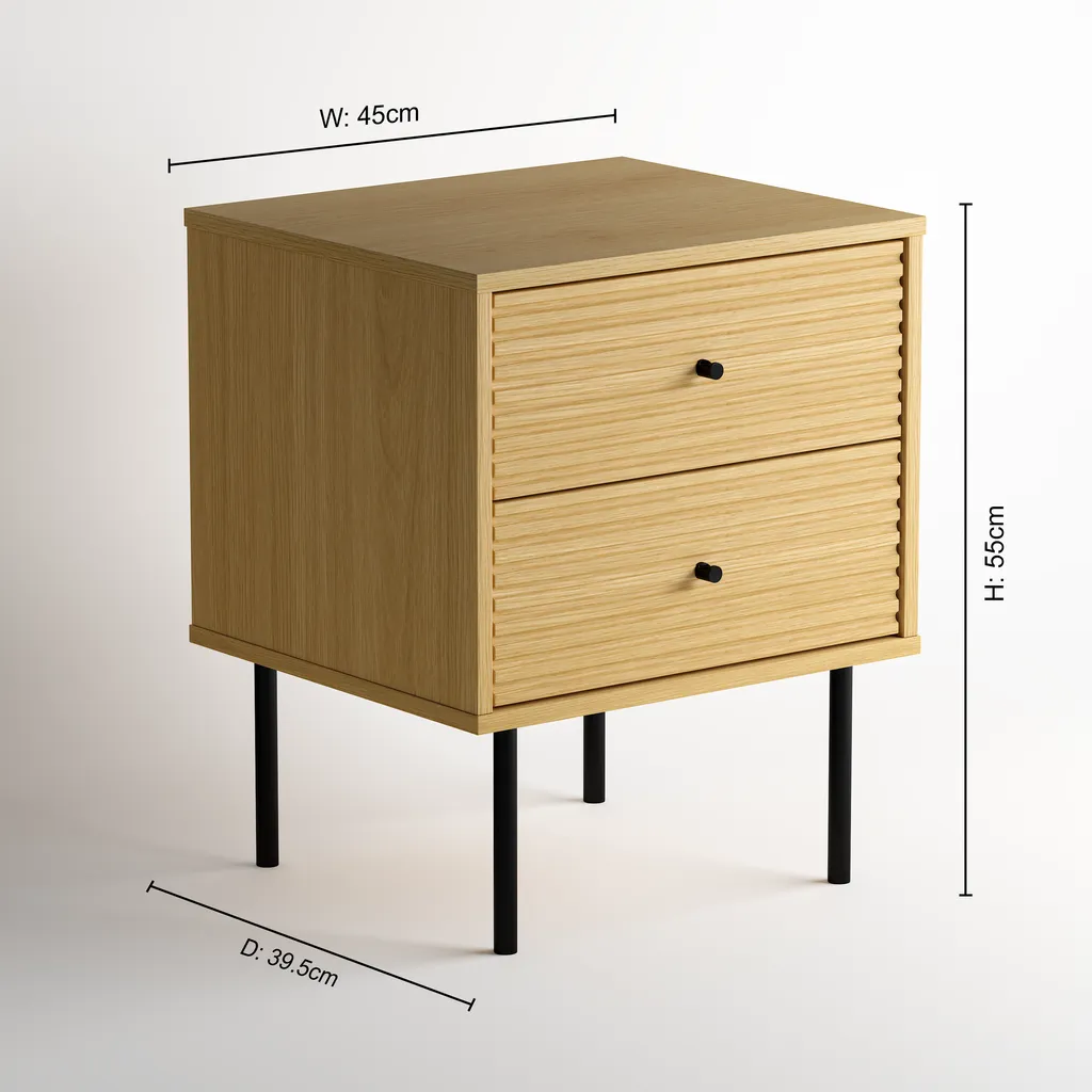 Richmond Bedside Table - Natural
