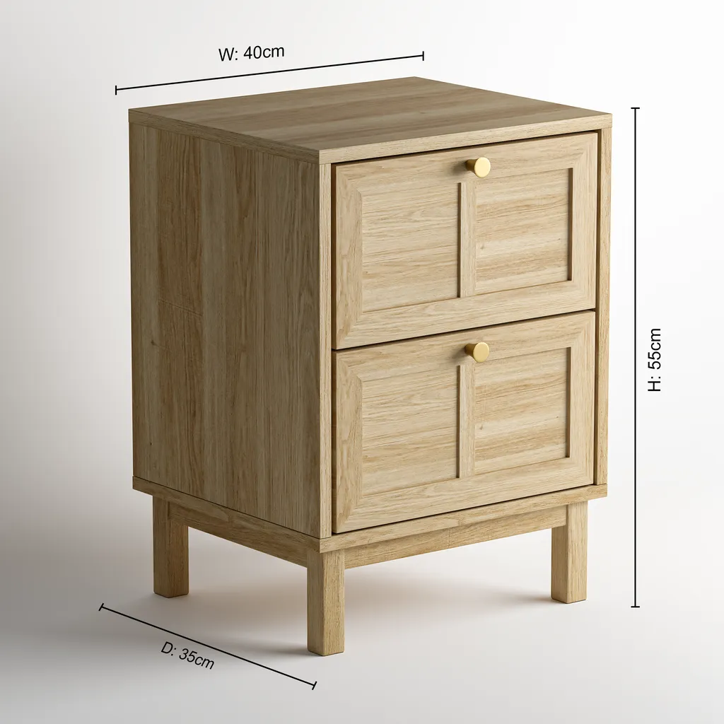 Arlo Bedside Table - Natural