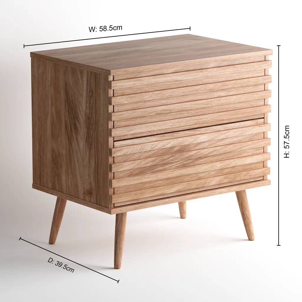 Isla Bedside Table - Natural