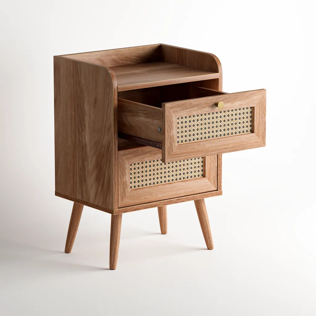 Hampton Bedside Table - Natural