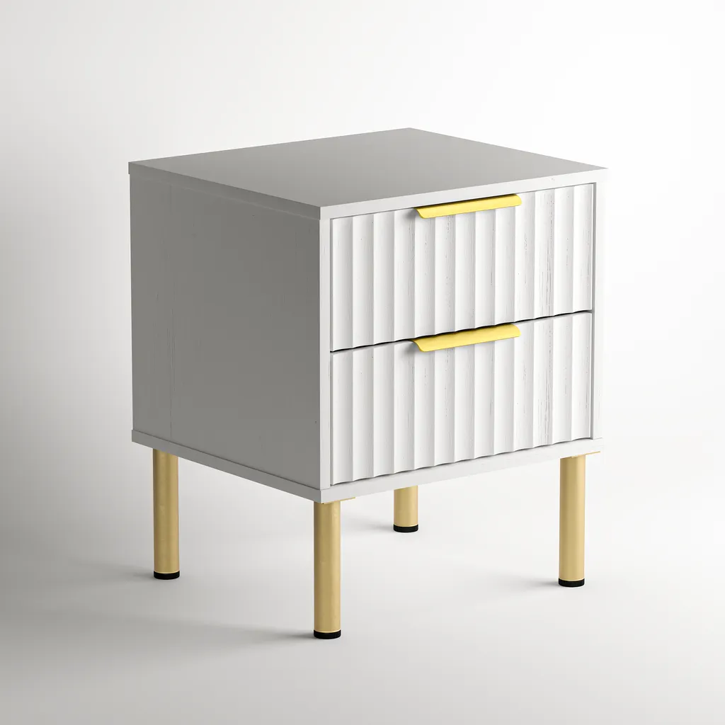 Savoy Bedside Table - White