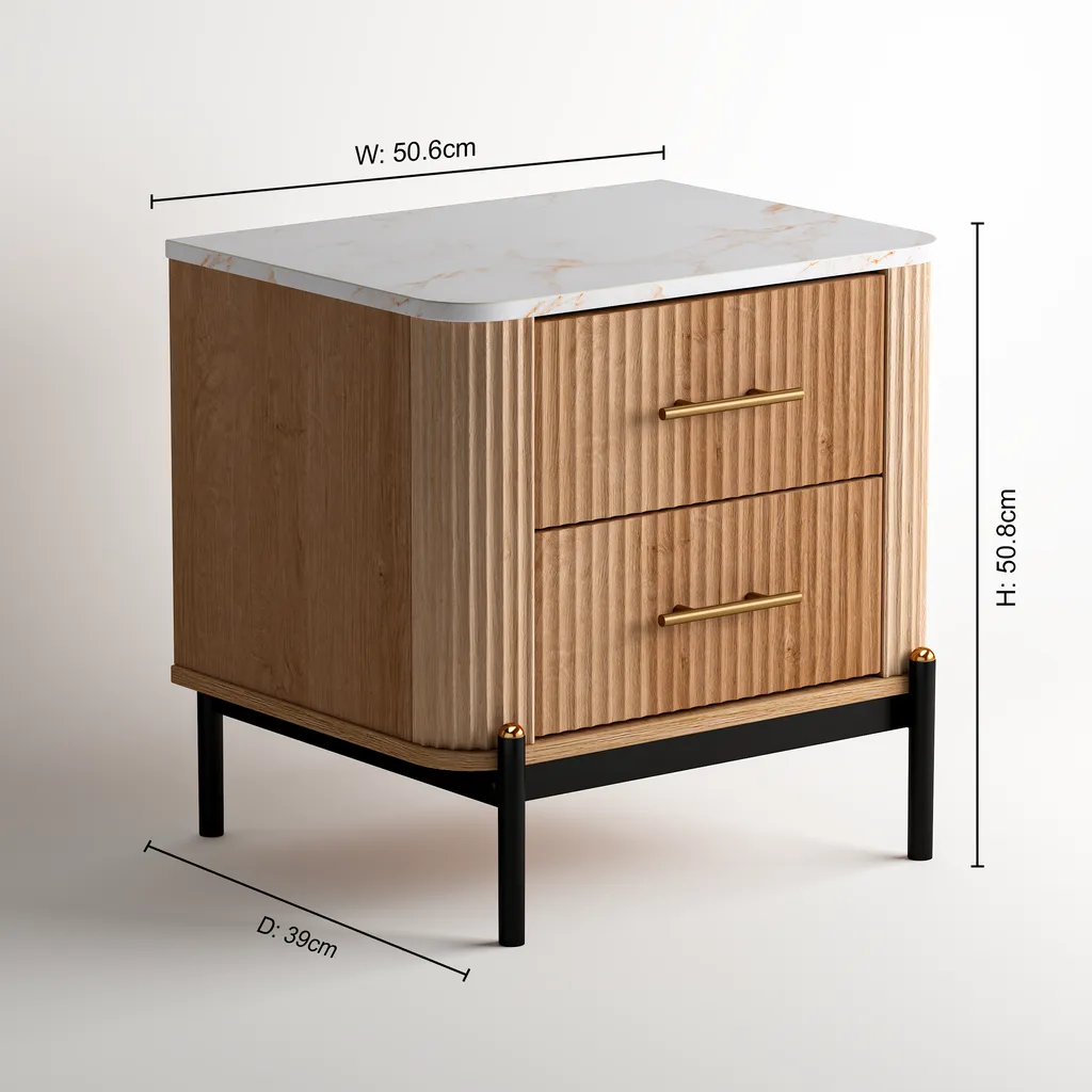 Windsor Bedside Table - Natural