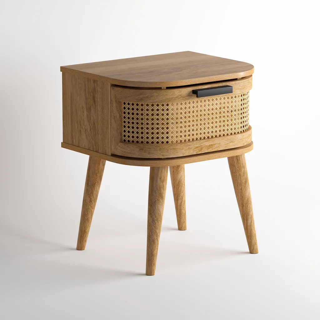 Portobello Bedside Table - Natural