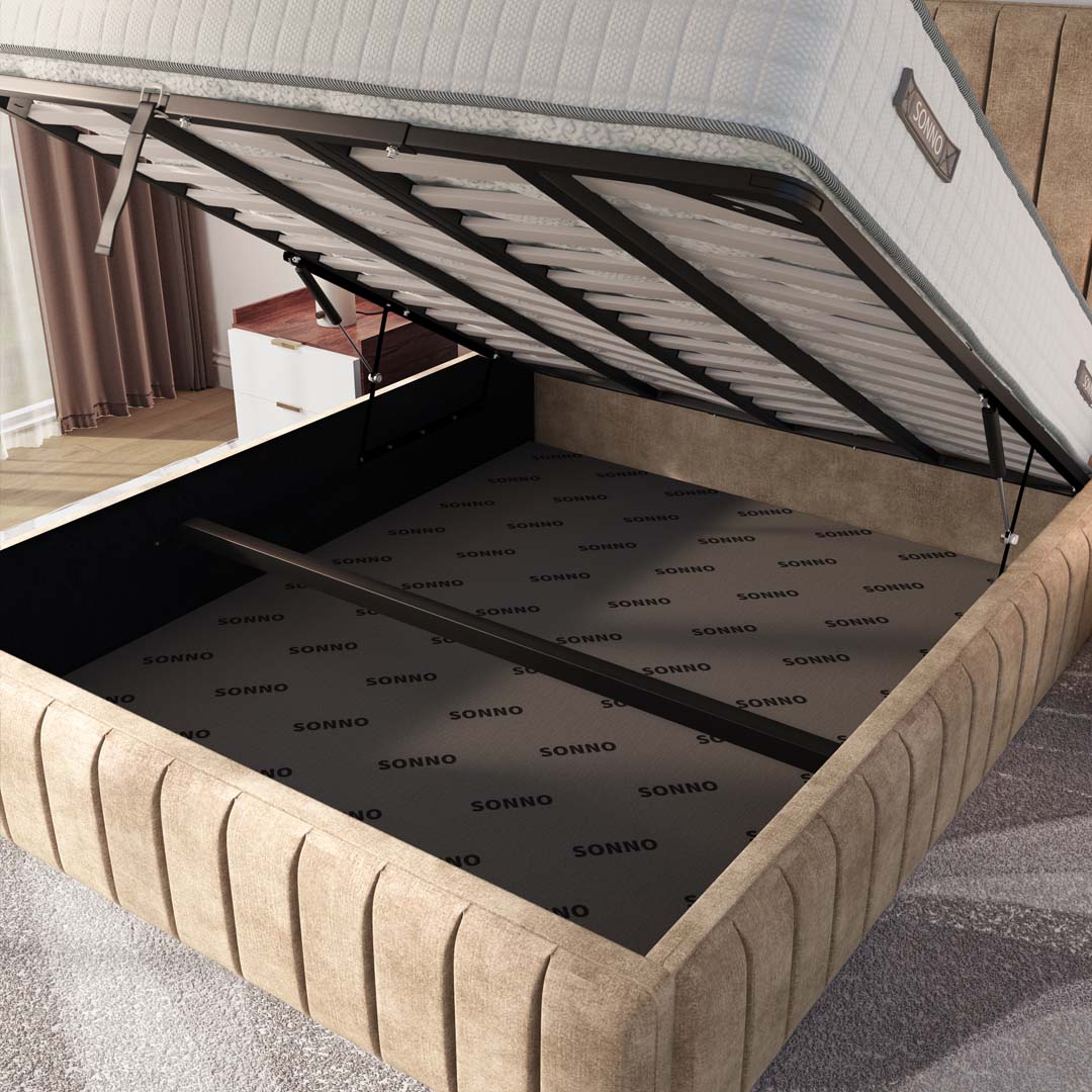 Milan Upholstered Ottoman Bed