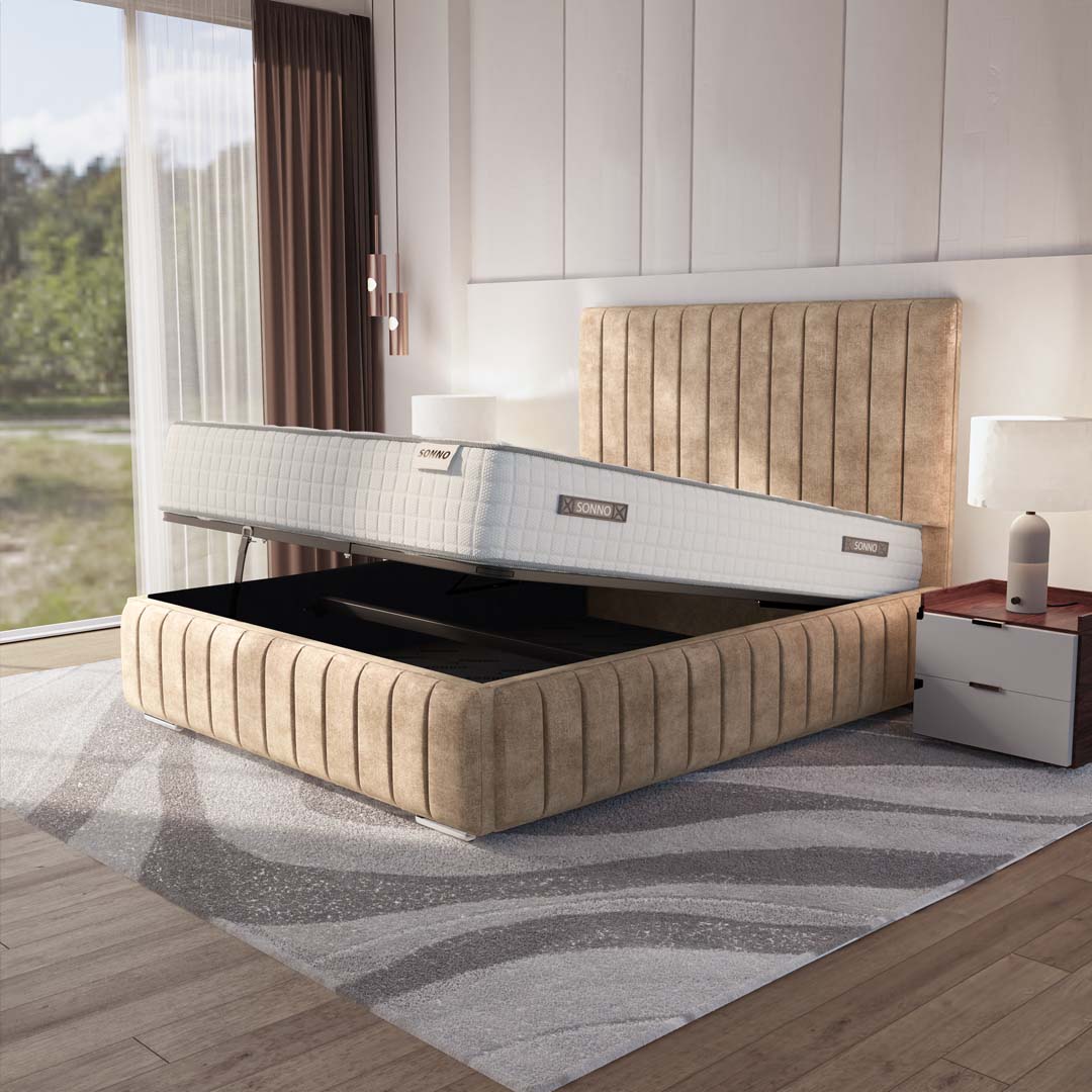 Milan Upholstered Ottoman Bed