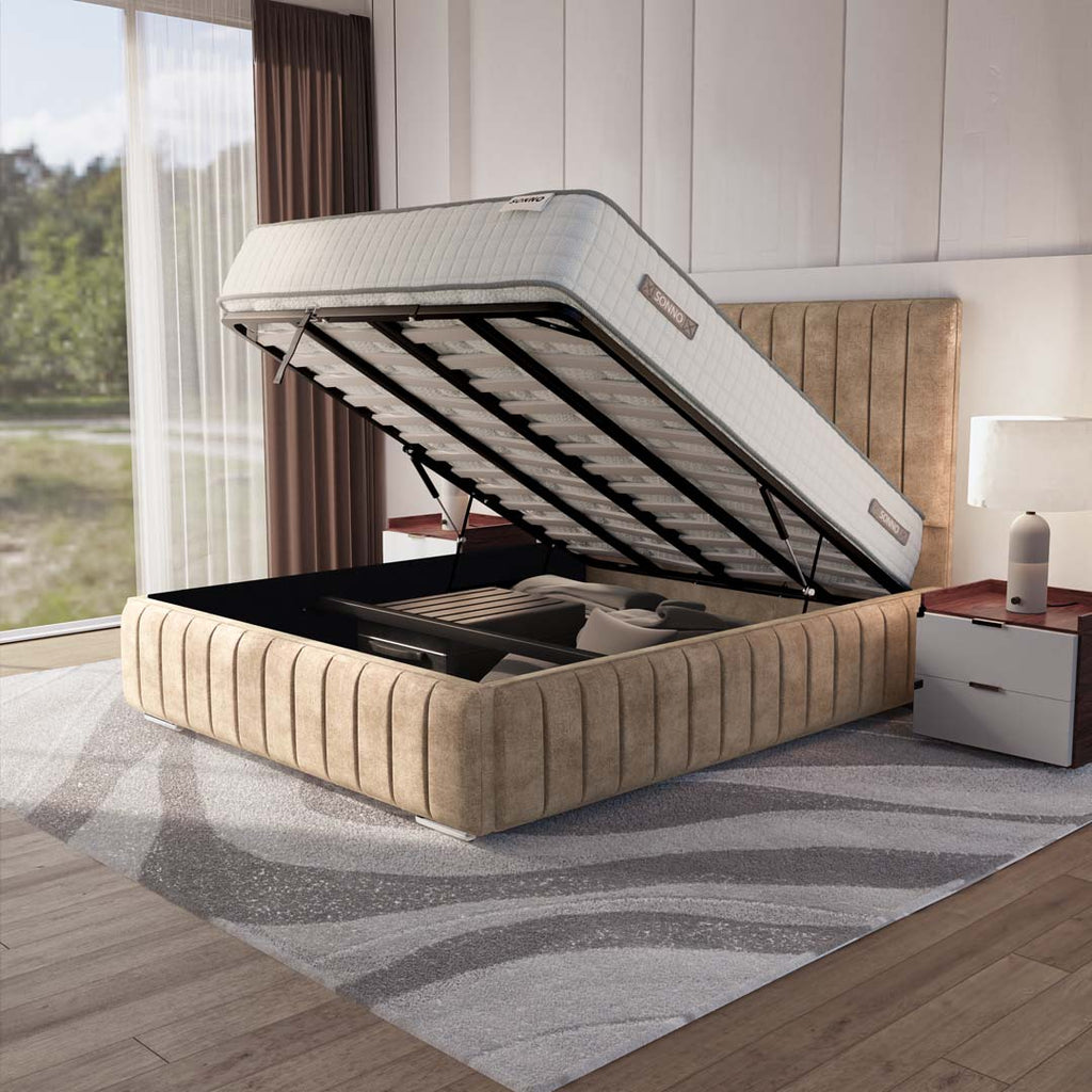 Milan Upholstered Ottoman Bed