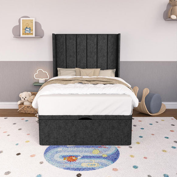 Prague Kids Wingback Ottoman Divan Bed