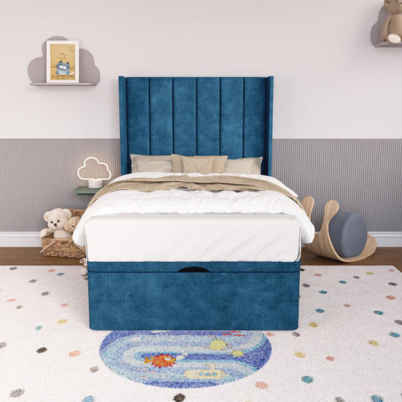 Prague Kids Wingback Ottoman Divan Bed