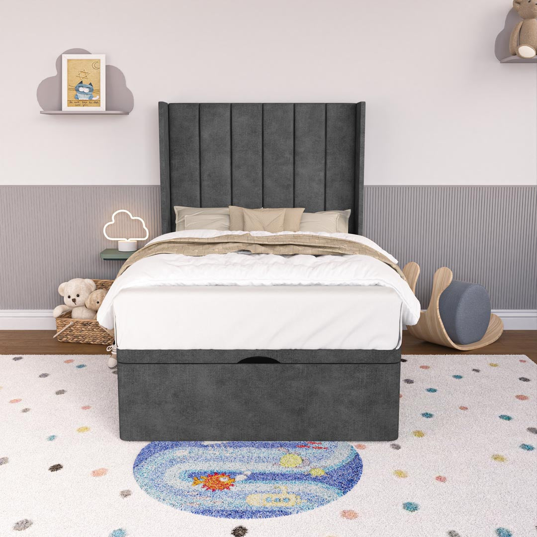 Prague Kids Wingback Ottoman Divan Bed