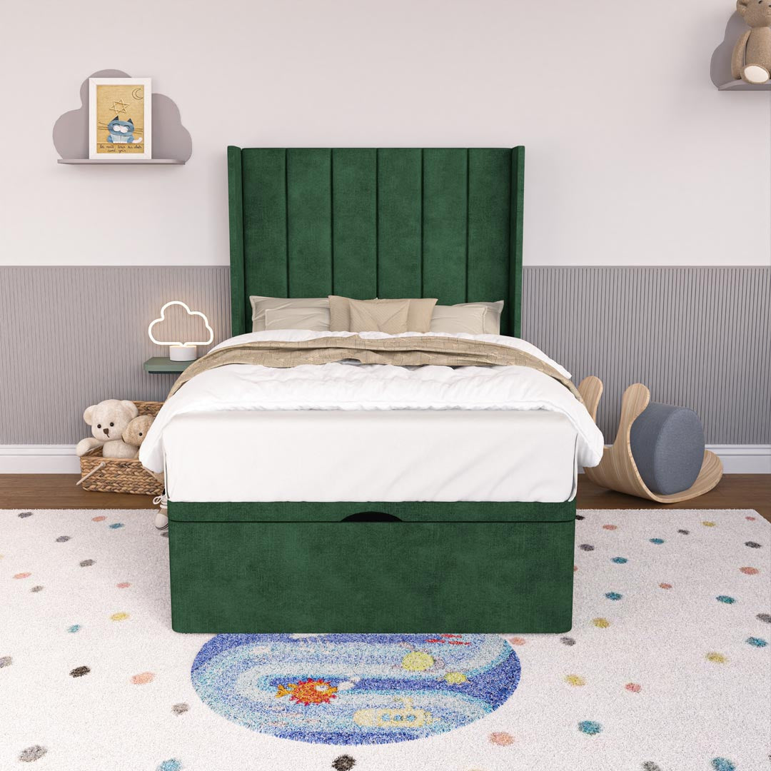 Prague Kids Wingback Ottoman Divan Bed