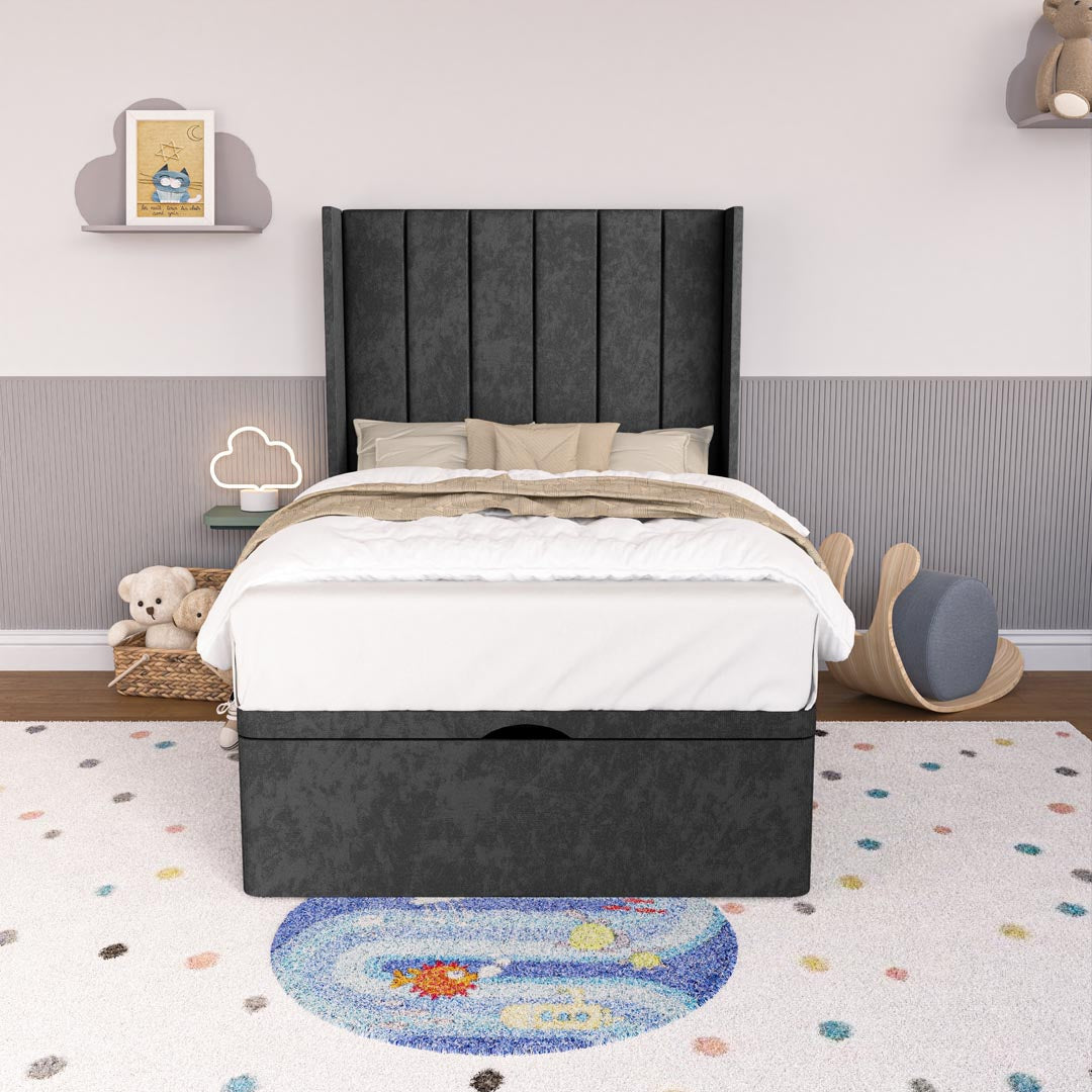 Prague Kids Wingback Ottoman Divan Bed