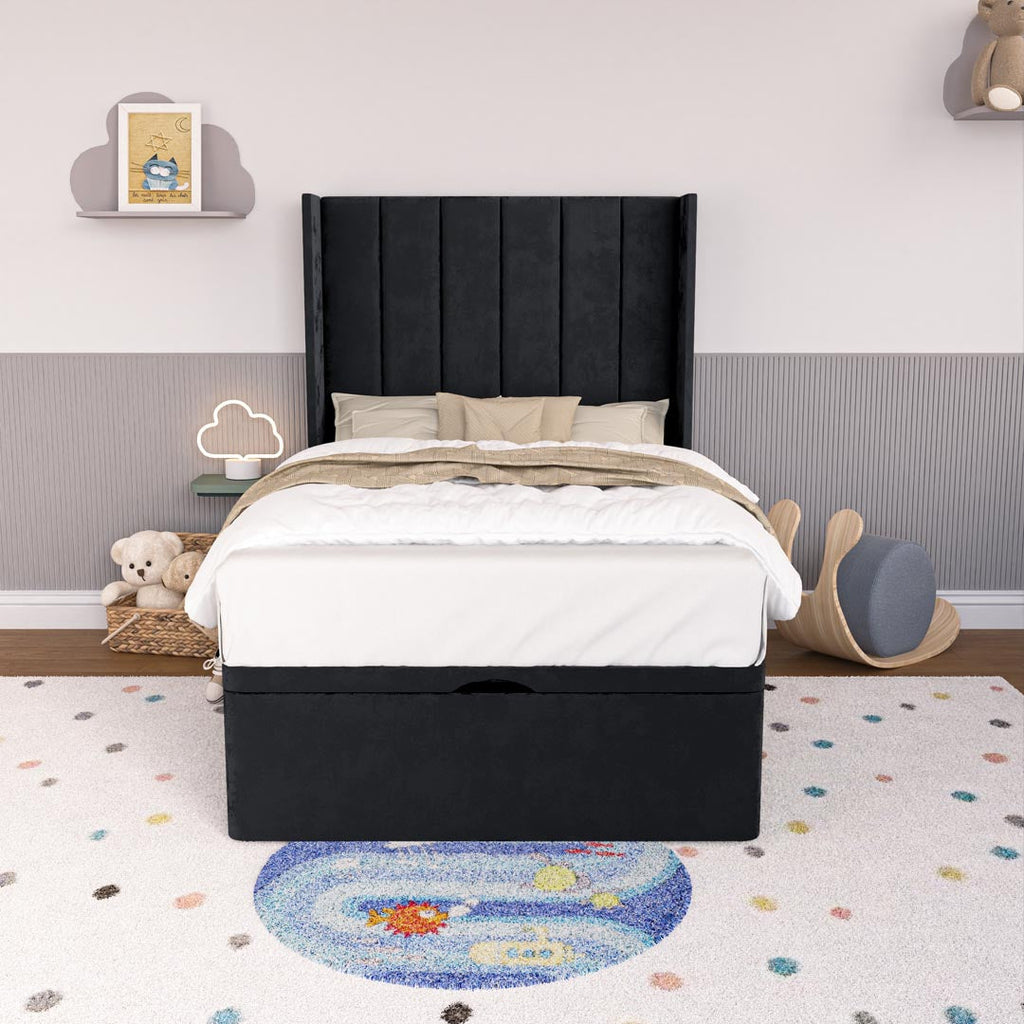 Prague Kids Wingback Ottoman Divan Bed