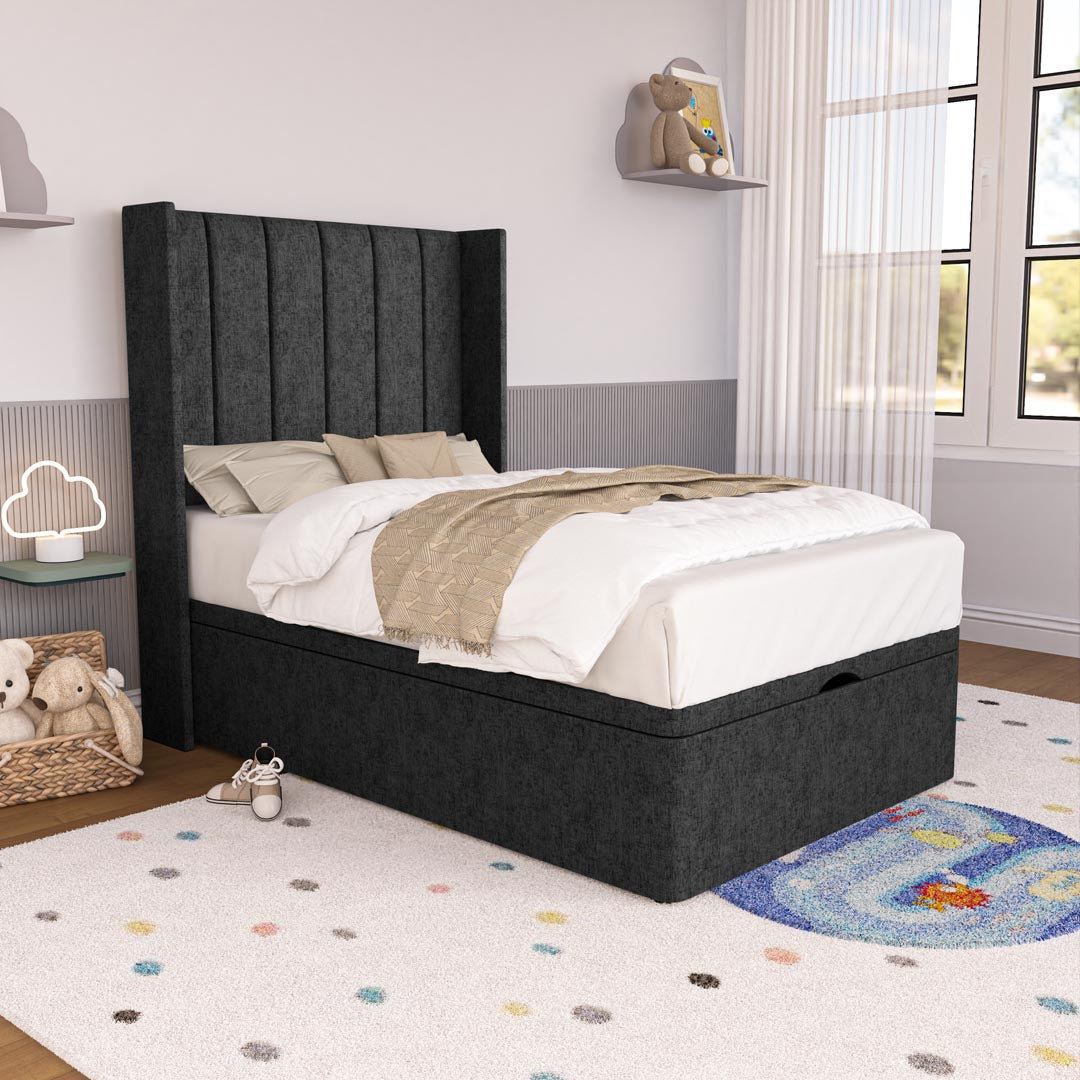Prague Kids Wingback Ottoman Divan Bed