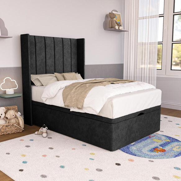 Prague Kids Wingback Ottoman Divan Bed