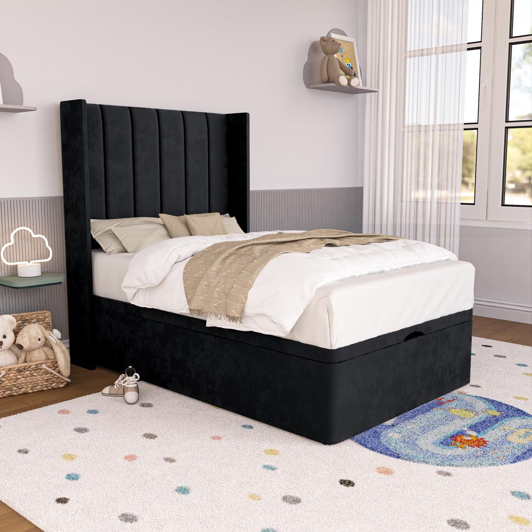 Prague Kids Wingback Ottoman Divan Bed