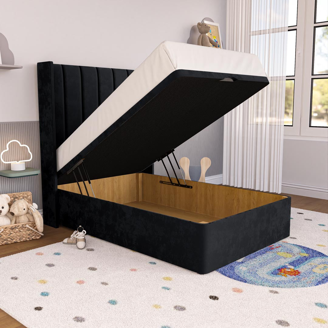 Prague Kids Wingback Ottoman Divan Bed