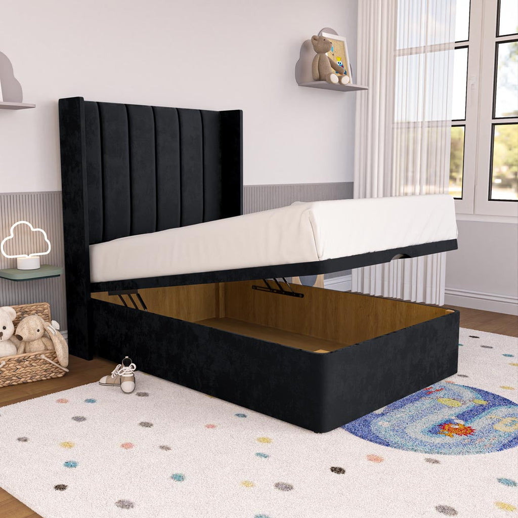 Prague Kids Wingback Ottoman Divan Bed