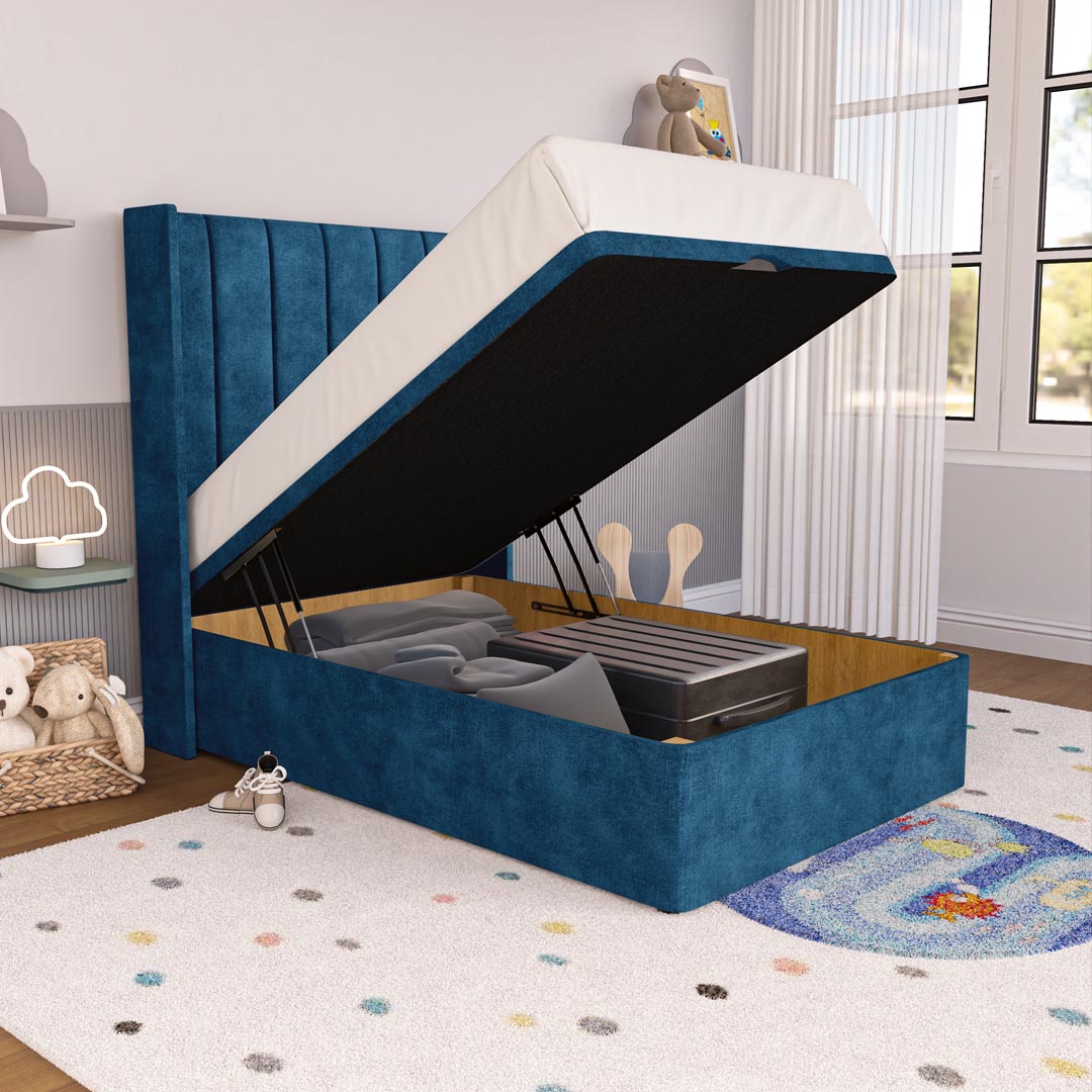 Prague Kids Wingback Ottoman Divan Bed