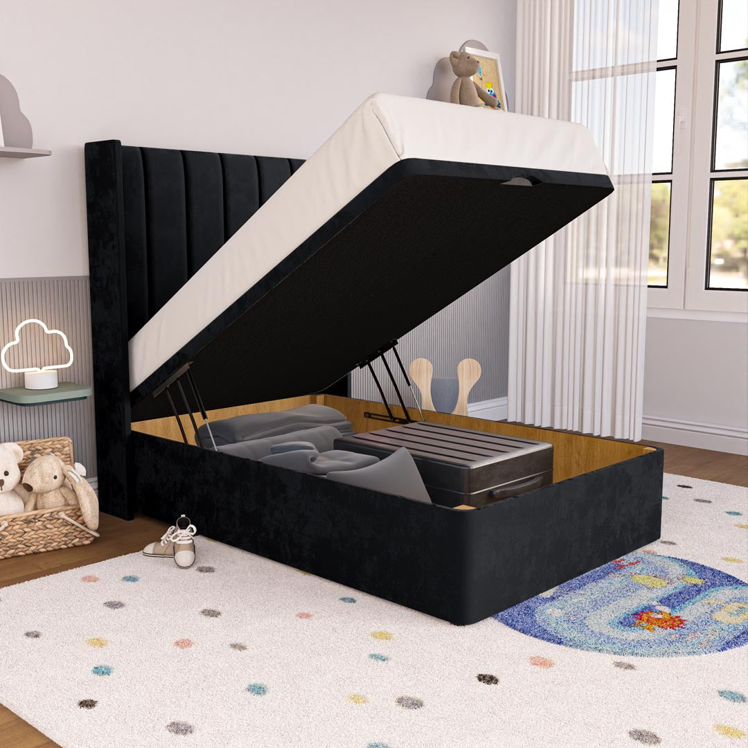 Prague Kids Wingback Ottoman Divan Bed