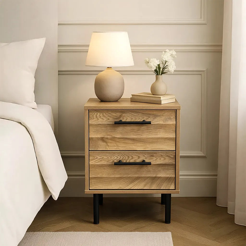 Renzo Bedside Table - Oak